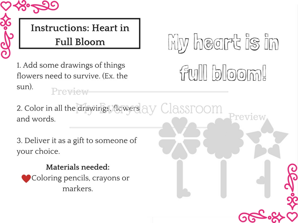 An adorable, lovey-dovey Valentine's Day center activities package! Receive 6 fun center activities ranging in curriculum topics such as: Math, Science, Writing and Art. Each center activity comes with it's own instruction page, for absolute clarity. Your class will love showing their Valentine's Day spirit, while still learning with these creative activities.